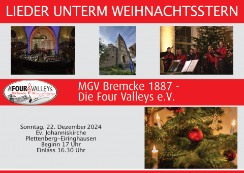 Plakat Lieder unterm Weihnachtsstern